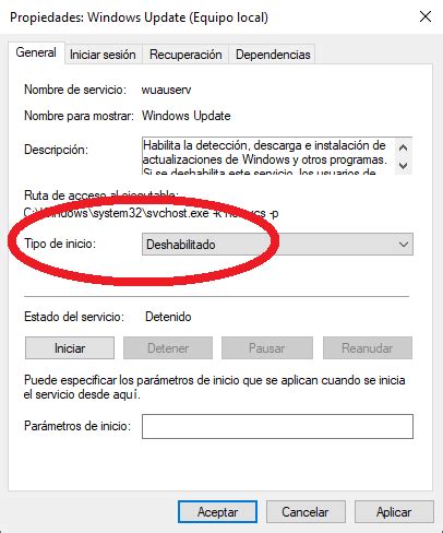 Cómo deshabilitar desactivar las actualizaciones automáticas Windows