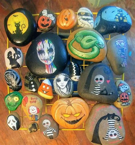 Halloween Rock Ideas 20 Halloween Painted Rocks Color Made Happy