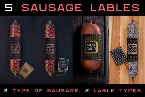 Sausage Label Mock Up Packaging Mockups Creative Market