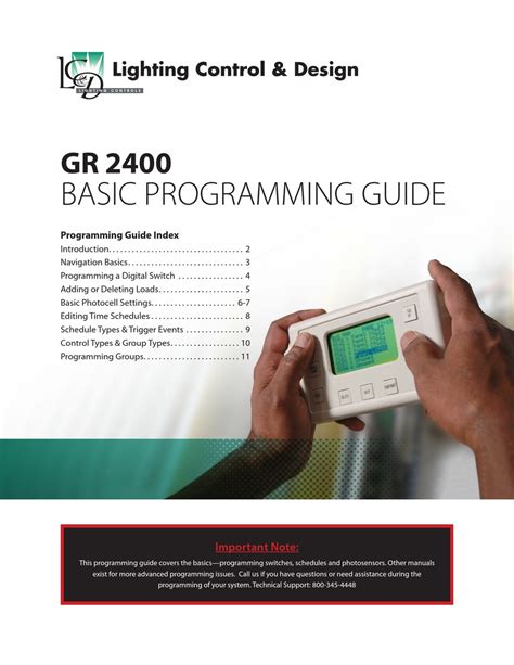 Lighting Control And Design Gr 2400 Control System Programming Manual