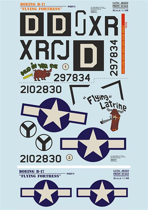 Print Scale Decals 148 Boeing B 17 Flying Fortress Mud Yer Eye