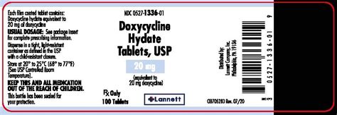 Doxycycline Hyclate Tablets Fda Prescribing Information Side Effects