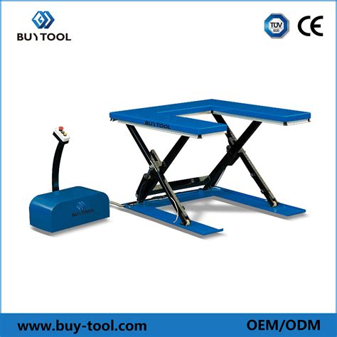 Hu Series 600kg Light Load Hydraulic Scissor Pallet Lift Table China