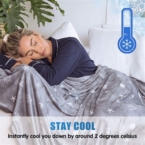Buy Cooling Throw Blanket With Double Sided Cold Effect Lightweight