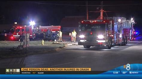 One Person Dead Another Injured In Vista Crash