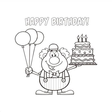 Free coloring pages to download and print. 9+ Happy Birthday Coloring Pages - Free PSD, JPG, Gif ...
