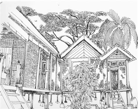 Pada bentuk bumbungnya juga terdapat unsur seni bina bugis, jambi, riau dan minangkabau. udangmerah.blogspot: lukisan rumah kedah dan perlis