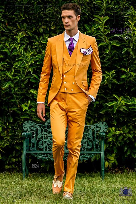 Bespoke Pure Cotton Orange Suit Mario Moreno Moyano Orange Suit