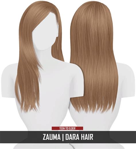 Zauma Dara Hair Ts4 Redheadsims Cc Cabelo Sims Cabelo De