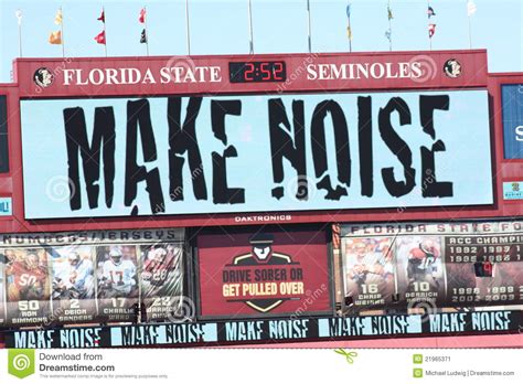 Fsu Football Make Noise Editorial Photo Image Of Students 21965371