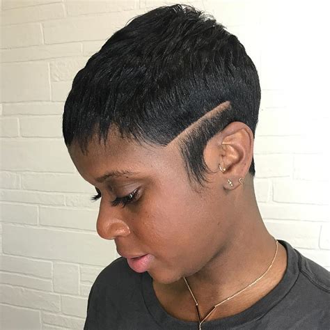 black short tapered haircuts for black women wavy haircut