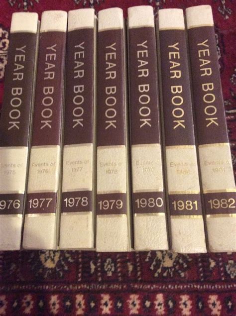 World Book Encyclopedia Year Book Set of 7 1976-1982 Antiquarian Book