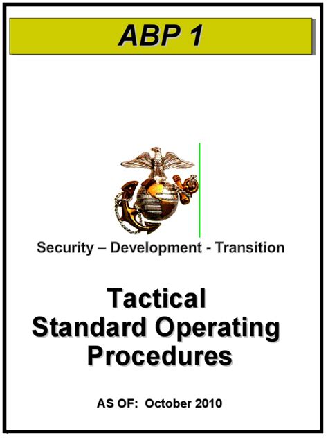Abp 1 Abp 1 Tactical Standard Operating Procedures Pdf Improvised