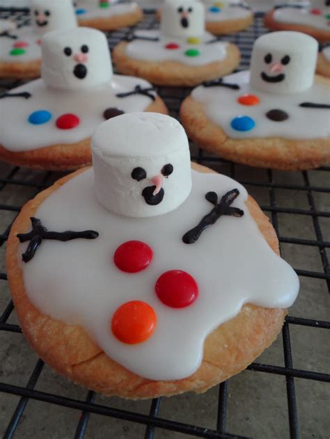 Melted Snowman Biscuits Be A Fun Mum Christmas Cookies Easy