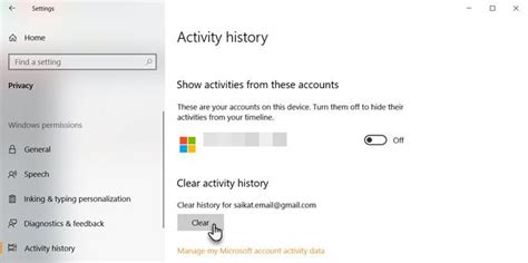 How To View And Clear The Windows 10 Activity History Windows 10