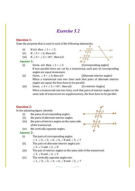 Lines And Angles Class 7 Maths Class 10 Cbse Studocu