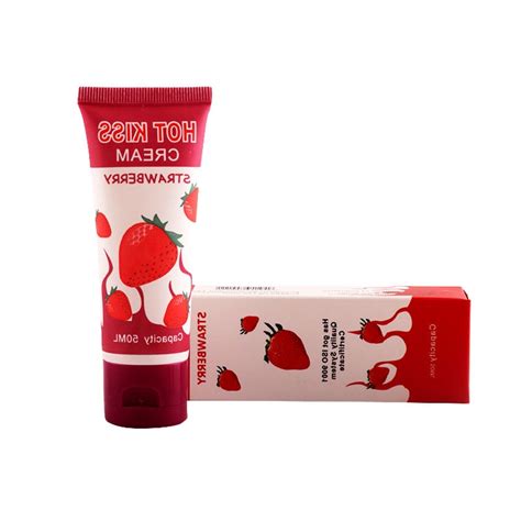 free shipping hot kiss strawberry cream 100ml edible lubricant personal lubricant suit for