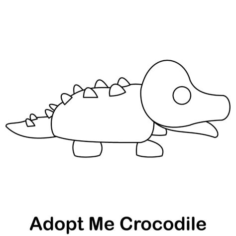 Adopt Me Crocodile Coloring Page From Roblox Drawing Gallery