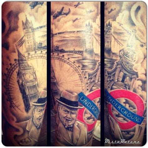 London Tattoo Full Sleeve Underground Bigben By Mistameterz London