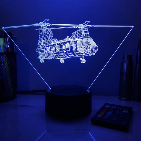 Ch 46 Sea Knight 3d Optical Illusion Lampthe Ch 46 Sea Knight Is A