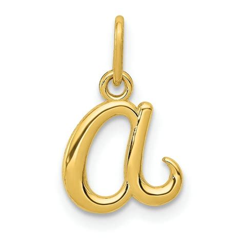 Icecarats 14k Yellow Gold Initial Monogram Name Letter Pendant Charm
