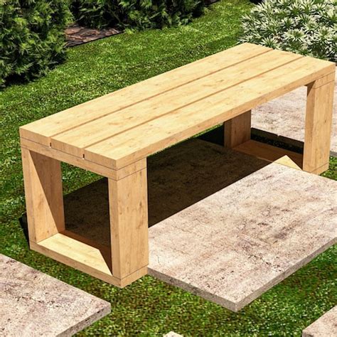 Diy Patio Simple Bench Plans Outdoor Seating Bench Plans Etsy