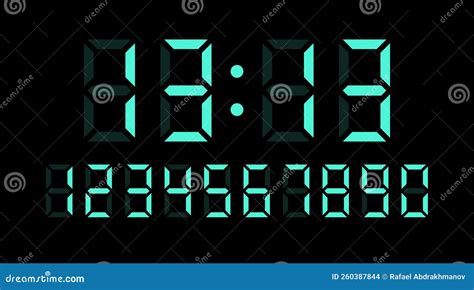 Hora 13 13 Horas Conjunto Vectorial De Números De Dígitos Electrónicos