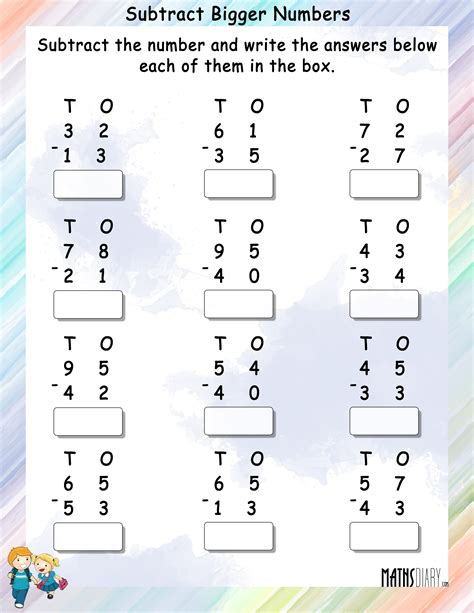 Add And Subtract Whole Numbers Fluently 5th Grade Worksheet
