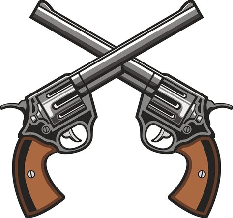 Revolver Svg Wild West Svg Gun Logo Gekreuzte Pistolen Svg Etsy