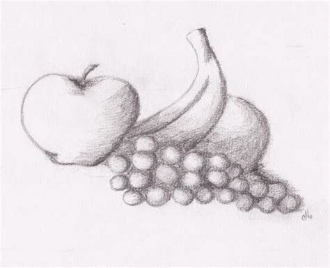 Dibujos De Frutas A Lápiz Realistas And Para Imprimir