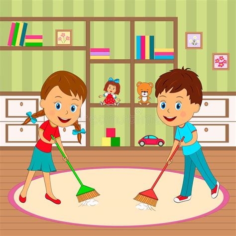 56 awesome clean up room clipart kids cleaning toddler bible toddler cleaning. Kids Cleaning Room Stock Illustrations - 201 Kids Cleaning ...