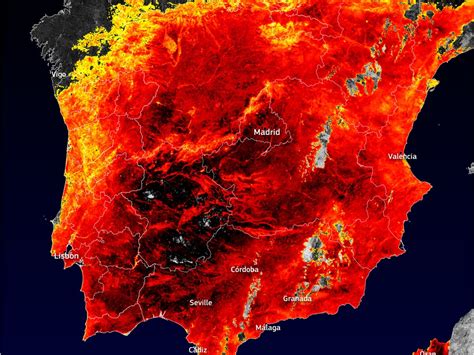 Land Temperatures In Spain Surpass 60c As Lethal Heatwave Sweeps Europe