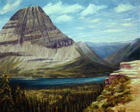 Hidden Lake Glacier Park Painting By Tom Siebert Fine Art America