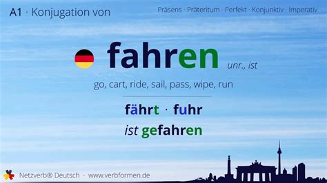 Conjugation Fahren 🔸 German Verb In All Tenses And Forms Conjugate In