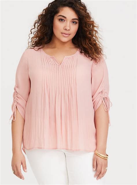 Plus Size Peach Blouse Plussize Pink Chiffon Blouse Chiffon Blouse