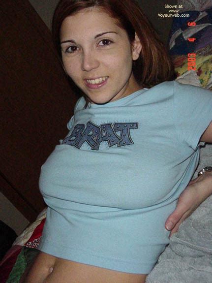 Wife Posing In Blue Shirt June 2003 Voyeur Web