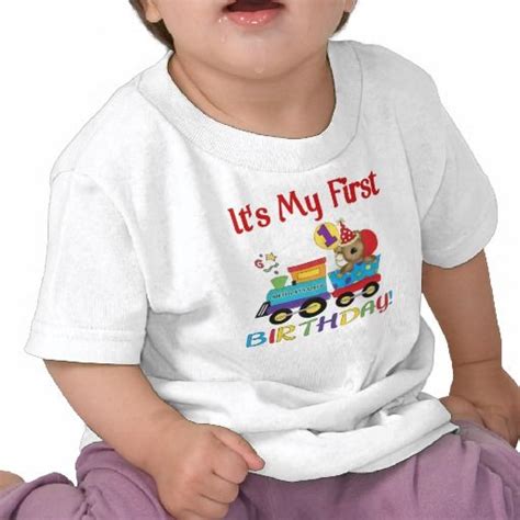 Babys First Birthday Train Baby T Shirt Cute Baby
