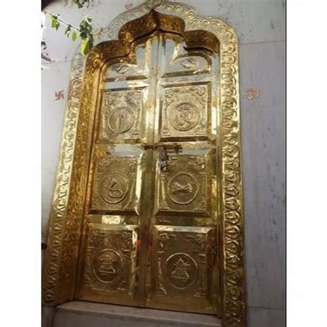 Golden Decorative Temple Brass Door Size 6 X 2 Feet Rs 127000 Piece