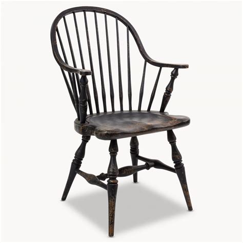 Woodcroft Distressed Black Windsor Chair Seating One World