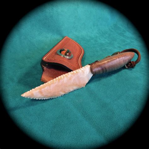 Custom Knife Flint Knapped Wade Anthony Custom Knives Etsy