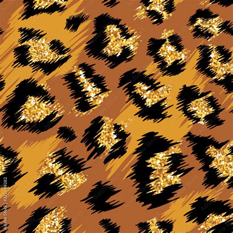 Fashionable Leopard Seamless Pattern Stylized Spotted Leopard Skin