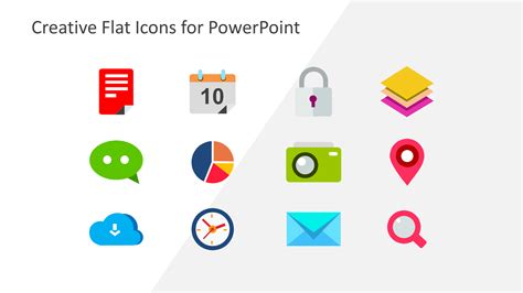 Creative Business Flat Icons For Powerpoint Powerpoint