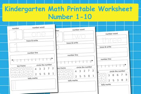 Kindergarten Math Printable Worksheet Graphic By Kids Zone · Creative