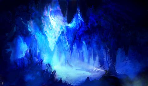 Crystal Cave Firando Art Pixiv ファンタジーな風景 ファンタジーアート 背景 イラスト