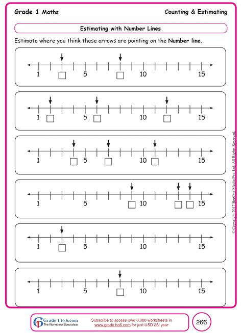 Math Number Line Worksheets