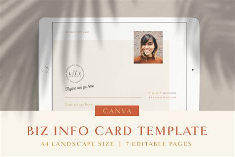 Biz Info Card Template Canva On Behance