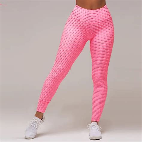 2018 New Sexy Jacquard Weave Leggings Sporting Women Pocket Workout Leggings Push Up Fitness