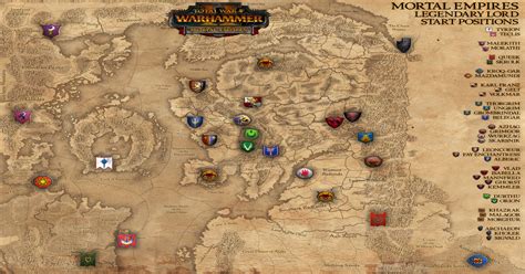Mortal Empires Campaign Map W Legendary Lord Start Positions Totalwar