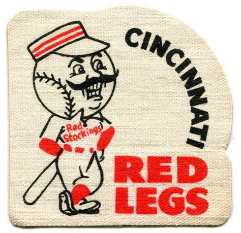1955 Cincinnati Reds Red Legs Mlb Baseball Post Cereal Vintage Team