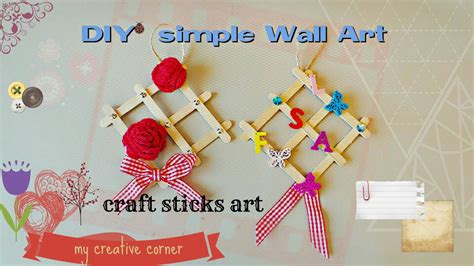 My Creative Planet Diy Popsicle Sticks Wall Decor ديكور للحائط من